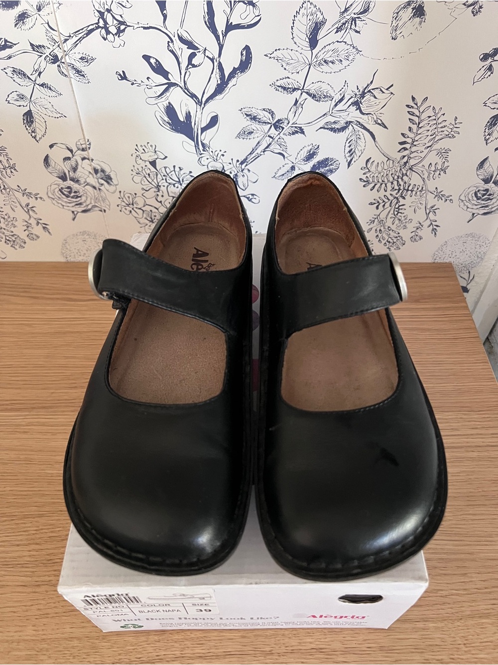 Alegria Black Mary Jane Kids Shoes with Velcro Strap